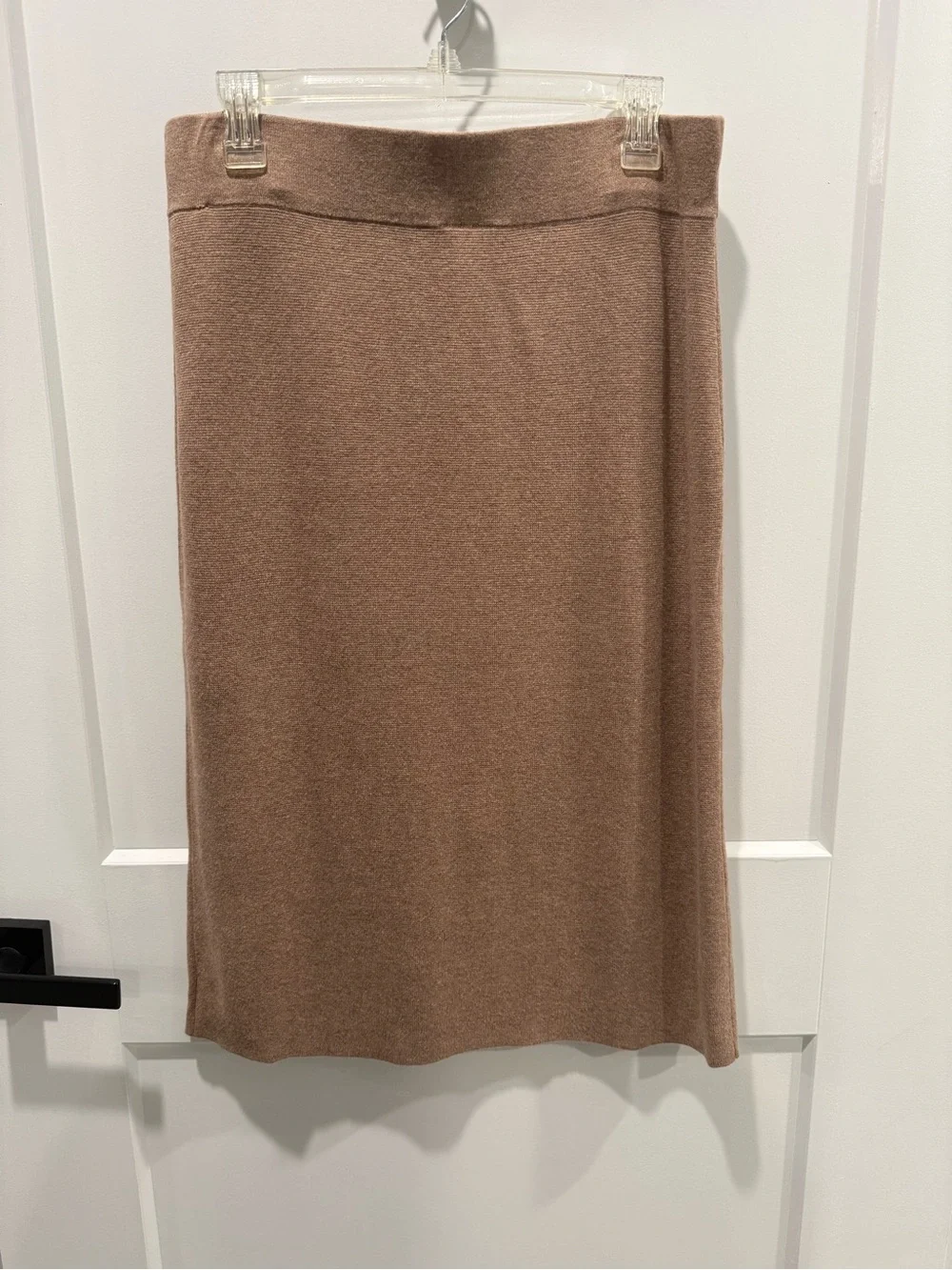 Ann Taylor Classic Knit Midi Skirt in Taupe